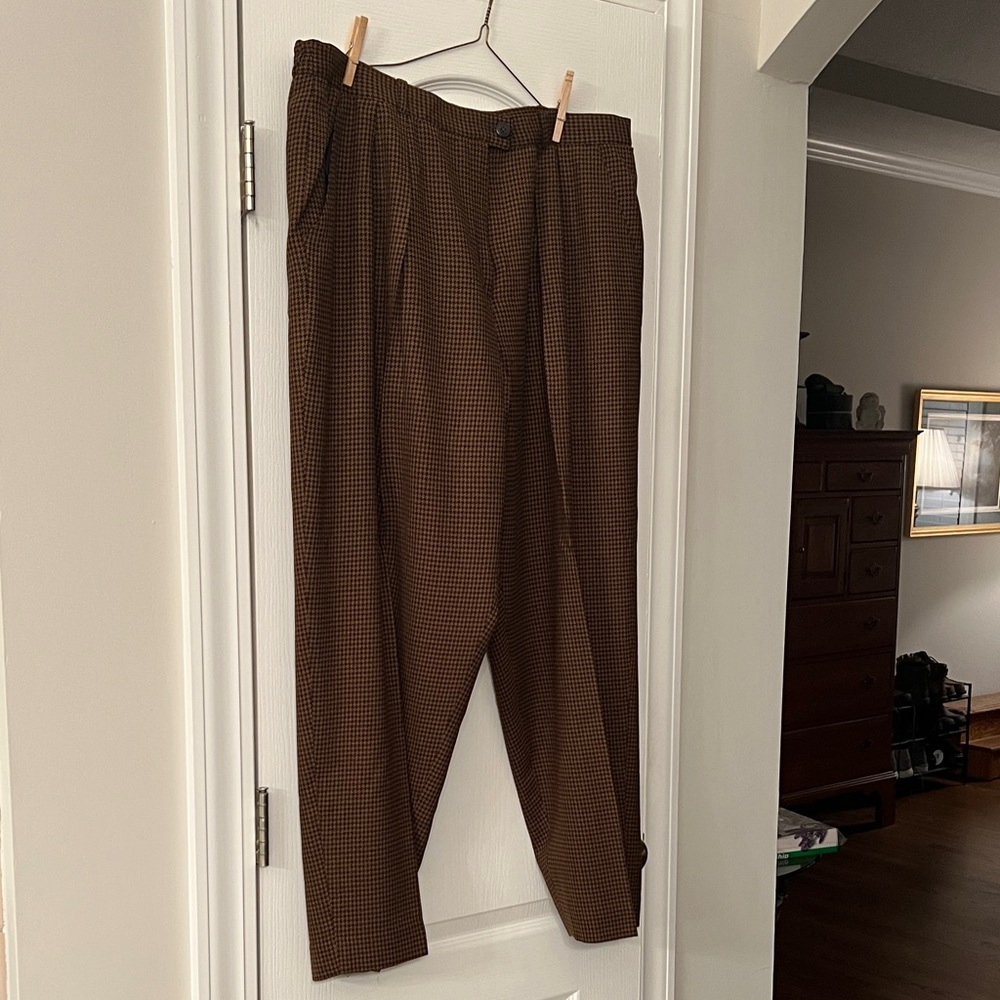 Jones New York Women's Brown/black houndstooth Pants